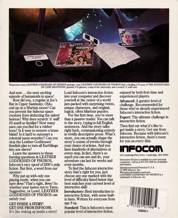 Leather Goddesses Of Phobos (1986) (CPM) box cover back